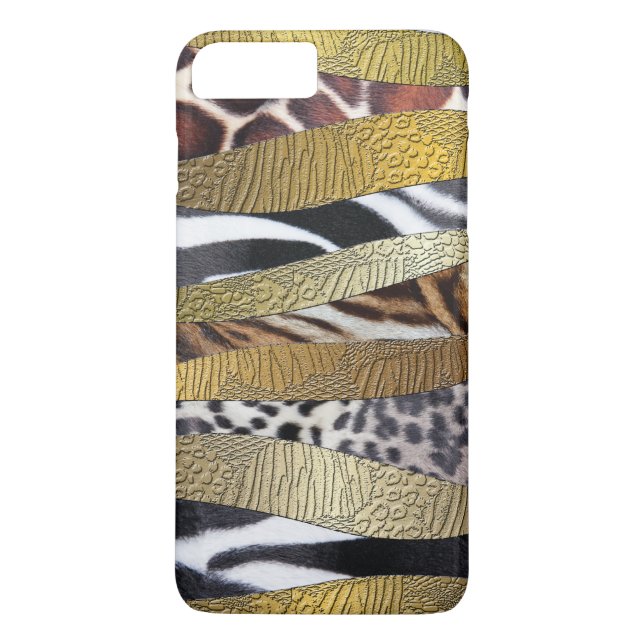 Wild Animal Prints and Gold Case-Mate iPhone Case (Back)