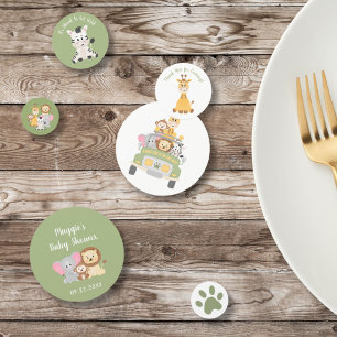 Wild Animal Safari Baby Boy Shower Confetti