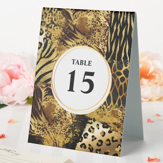 Wild animal safari skin print pattern gold black (In SItu (Wedding))