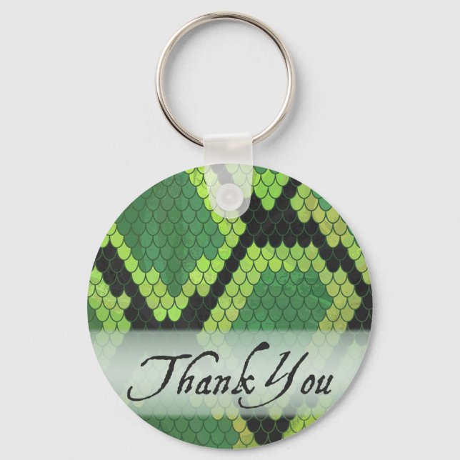 Wild Animal Snake Thank You Key Ring (Front)
