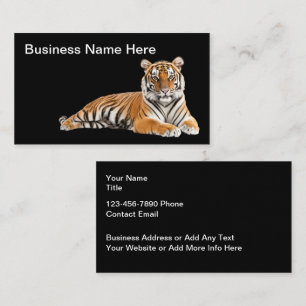 Wild Animal Tiger Business Cards