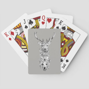 Wild Animal Trio Playing Cards