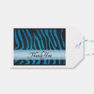 Wild Animal Zebra Pattern Thank You Gift Tags