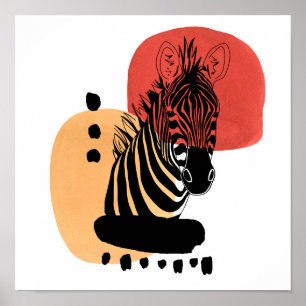 Wild animal Zebra Poster