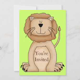 Wild Animal Zoo Birthday Party Invitation