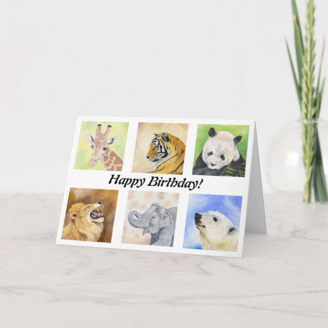 Wild Animals birthday card (Front)