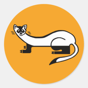 Wild animals - Black-footed FERRET -Nature -USA - Classic Round Sticker