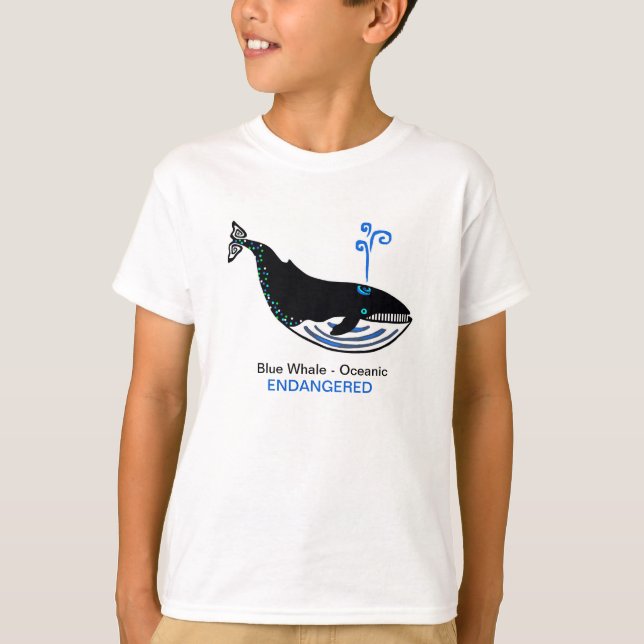 Wild animals -  Blue WHALE - Animal graphic- T-Shirt (Front)