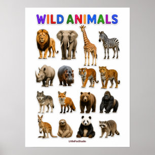 Wild animals chart