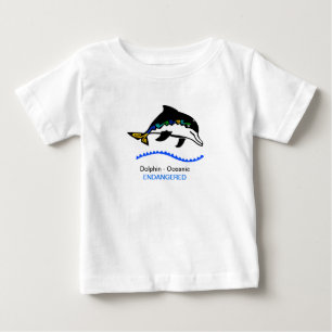 Wild animals - Cute DOLPHIN - Ocean- Marine Baby T-Shirt