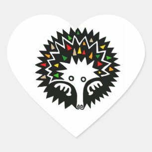 Wild animals - Cute ECHIDNA - Aussie wildlife - Heart Sticker