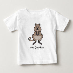 Wild animals- Cute I love QUOKKAS - Wildlife - Baby T-Shirt