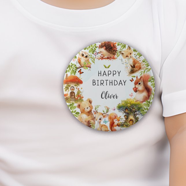 Wild Animals Cute Magical Forest 6 Cm Round Badge (Creator Uploaded)