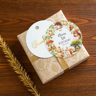 Wild Animals Cute Magical Forest Favour Tags