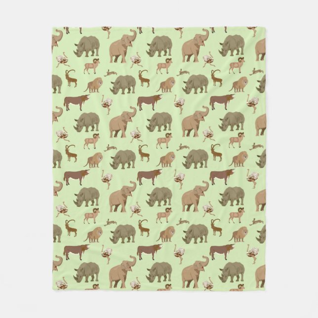 Wild animals fleece blanket (Front)
