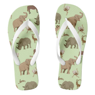 Wild animals flip flops
