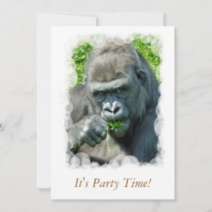 WILD ANIMALS - GORILLAS INVITATION