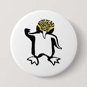 Wild animals -Happy PENGUIN - Wildlife 7.5 Cm Round Badge