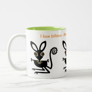 Wild animals -  I love BILBIES  -Australia Two-Tone Coffee Mug