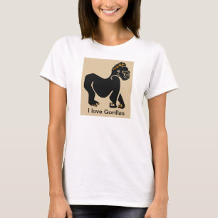 Wild animals - I love GORILLAS - Ape - Wildlife - T-Shirt