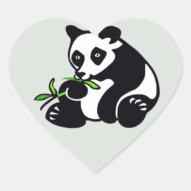 Wild animals I love Panda BEARS - Wildlife -China- Heart Sticker (Front)