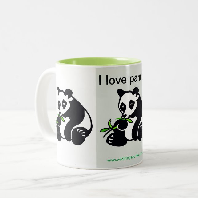 Wild animals -  I love PANDAS- Animal lover -  Two-Tone Coffee Mug (Front Left)