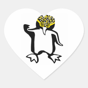 Wild animals - I love PENGUINS - Wildlife - Ocean Heart Sticker
