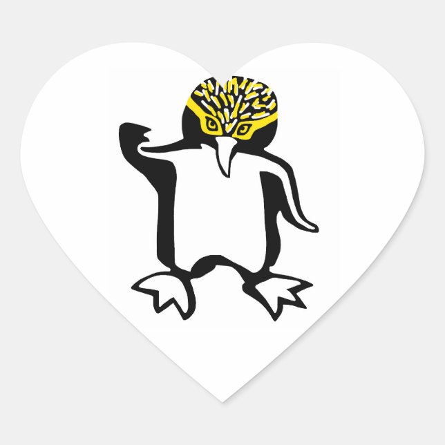 Wild animals - I love PENGUINS - Wildlife - Ocean Heart Sticker (Front)