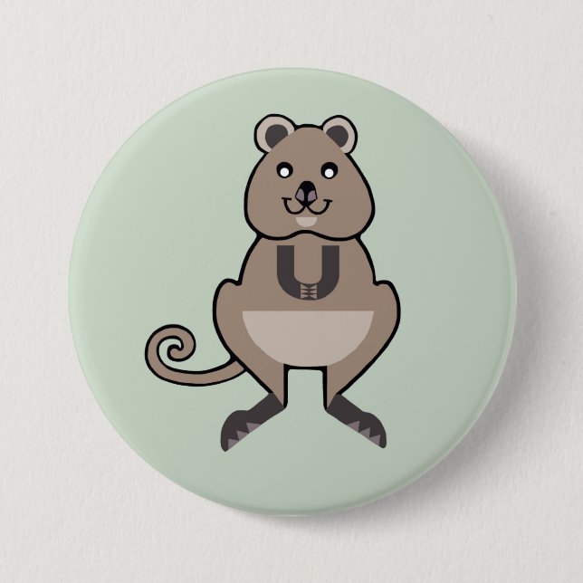 Wild animals - I love QUOKKAS - Nature - Australia 7.5 Cm Round Badge (Front)