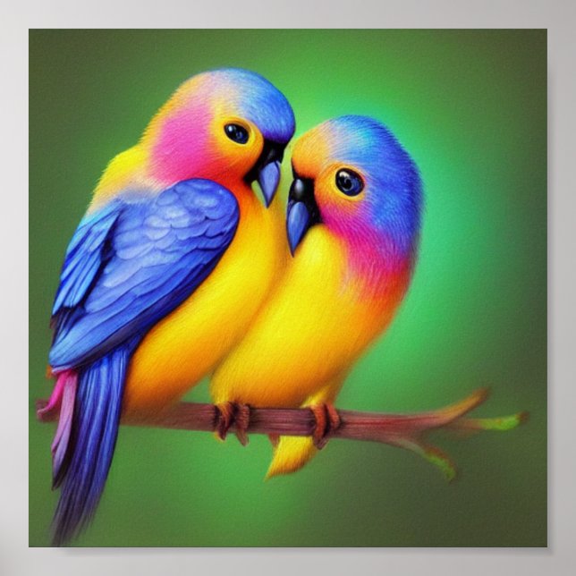 Wild animals Love Birds  Poster (Front)
