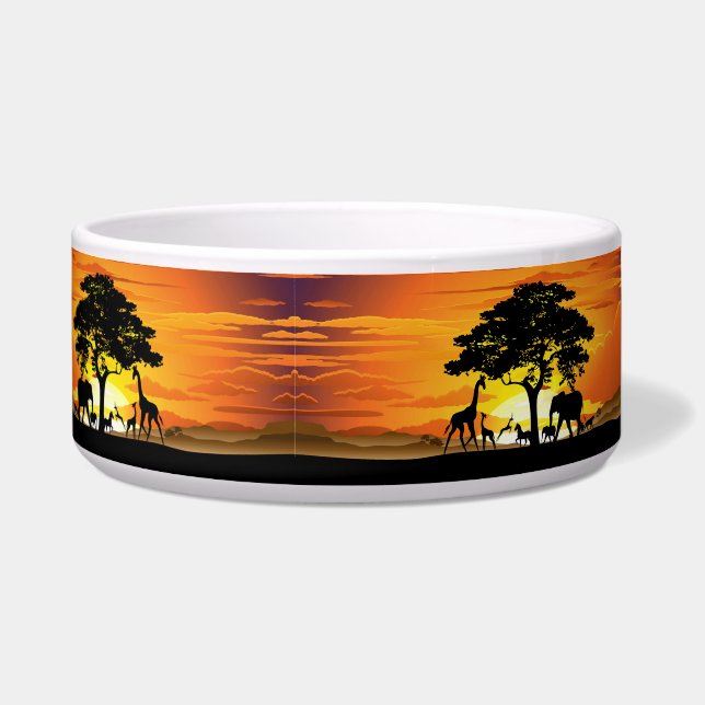 Wild Animals on African Savanna Sunset (Right)