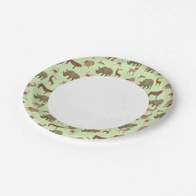 Wild animals paper plate (Angled)