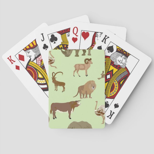 Wild animals playing cards (Back)