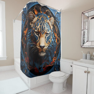 Wild Animals Portrait Reflections Shower Curtain