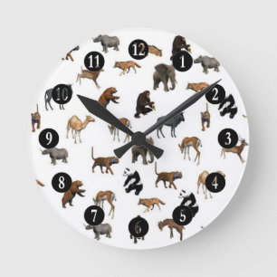 Wild Animals Round Clock