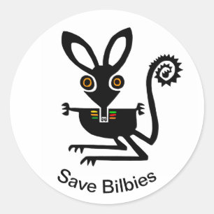 Wild animals - Save BILBIES- Nature- Australia Classic Round Sticker