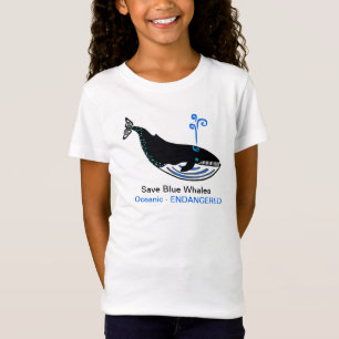 Wild animals Save Blue WHALES - Animal activist - T-Shirt