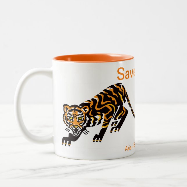 Wild animals - Save TIGERS - Nature - Two-Tone Coffee Mug (Left)