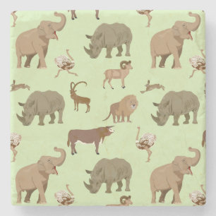 Wild animals stone coaster
