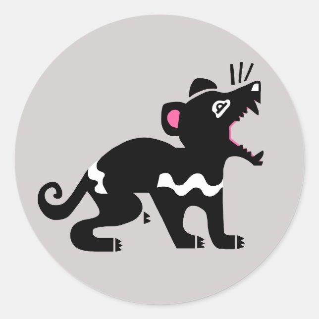 Wild animals -Tasmanian DEVIL -Australia - Classic Round Sticker (Front)