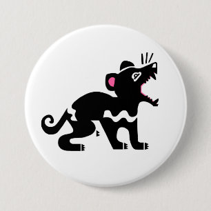 Wild animals -  TASMANIAN DEVIL- Marsupial 7.5 Cm Round Badge