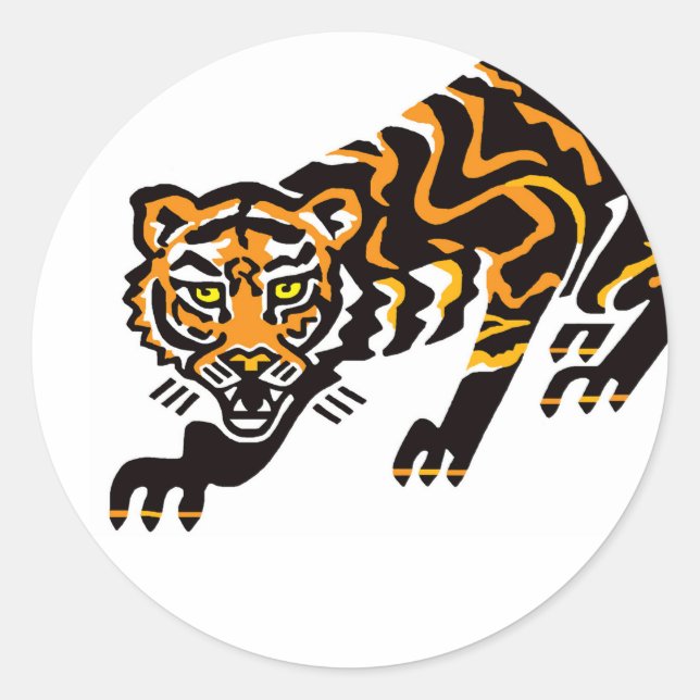 Wild animals - TIGER -Nature- Asia - Wildlife Classic Round Sticker (Front)