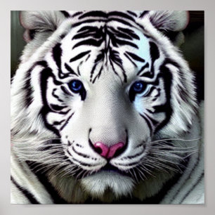 Wild animals Tiger white Poster