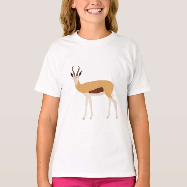 Wild Antelope Animal Illustration T-Shirt (Front)