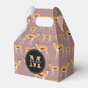 Wild Antelope Animal Pattern Favour Box