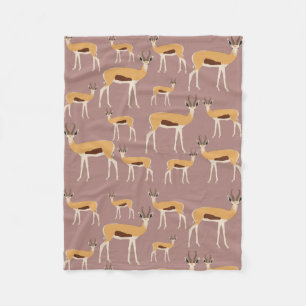 Wild Antelope Animal Pattern Fleece Blanket