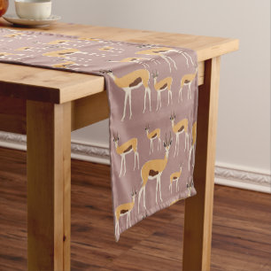 Wild Antelope Animal Pattern Short Table Runner