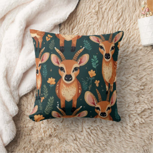 Wild Antelope Brown Pattern Cushion