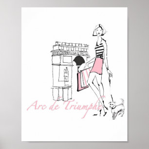 Wild Apple Arc De Triomphe - Girly Sketch Poster