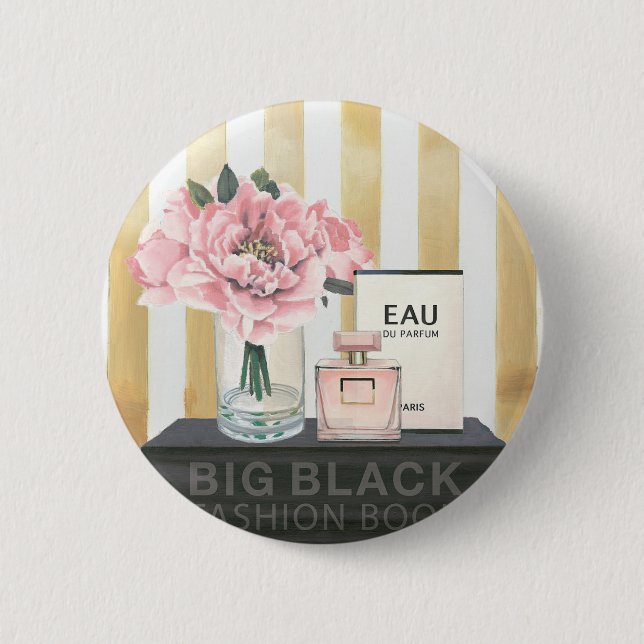 Wild Apple | Big Fashion Book - Striped 6 Cm Round Badge (Front)